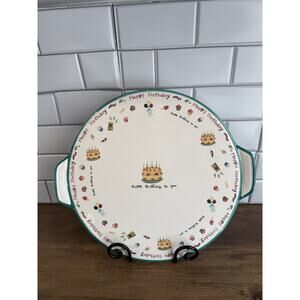 Nantucket Home Happy Birthday Ceramic Platter 13.5"
